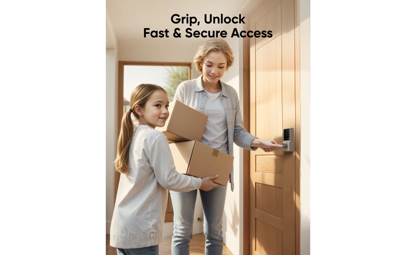 eufy Security Smart Lever Lock C33 (Nickel) T85L0C21