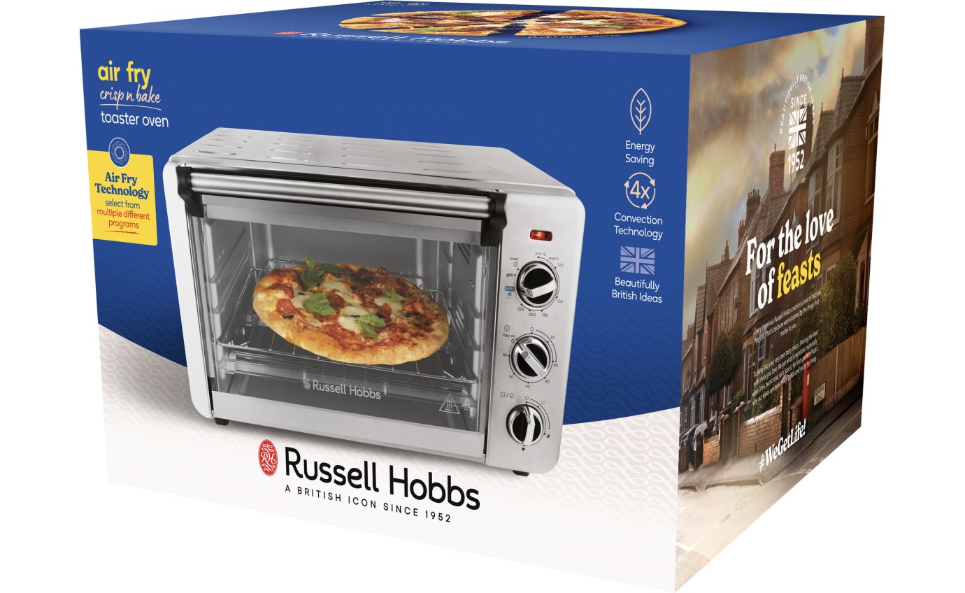Russell Hobbs Air Fry Crisp 'N Bake Compact Toaster Oven RHTOV25