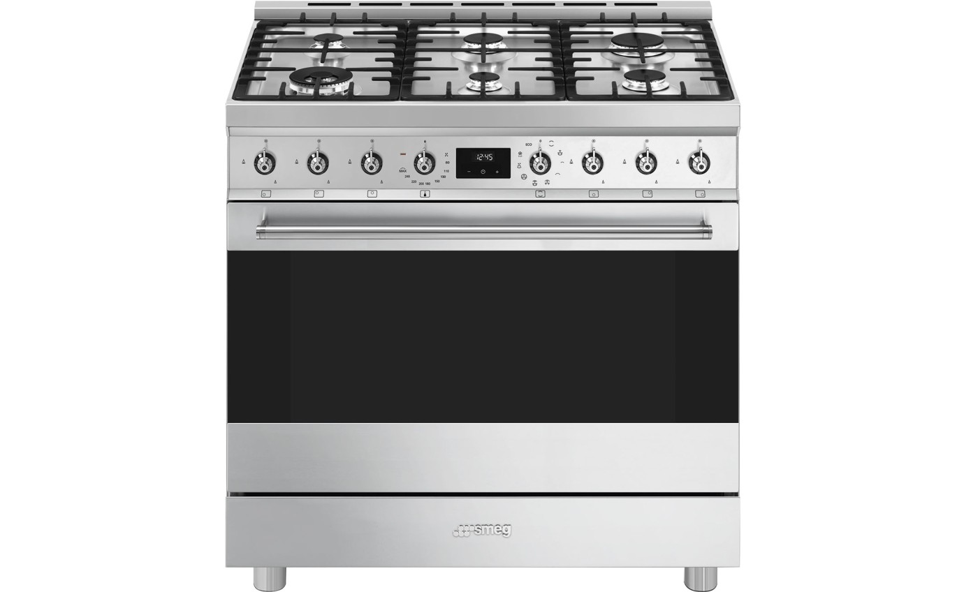 Smeg 90cm Dual Fuel Freestanding Oven CSP9GMXA2