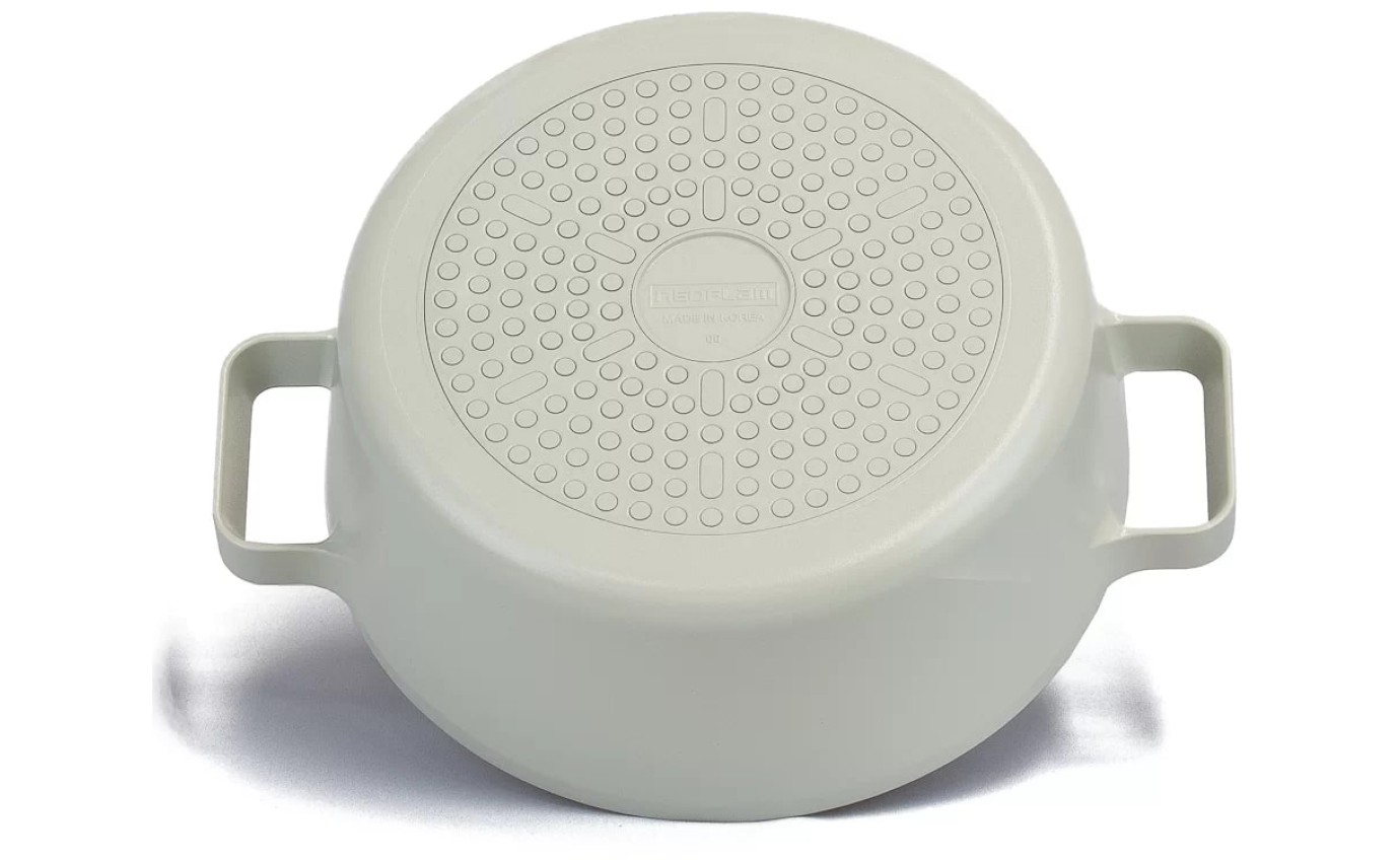 Neoflam Fika 22cm Induction Stockpot with Silicon Rim Glass Lid EKFGC22