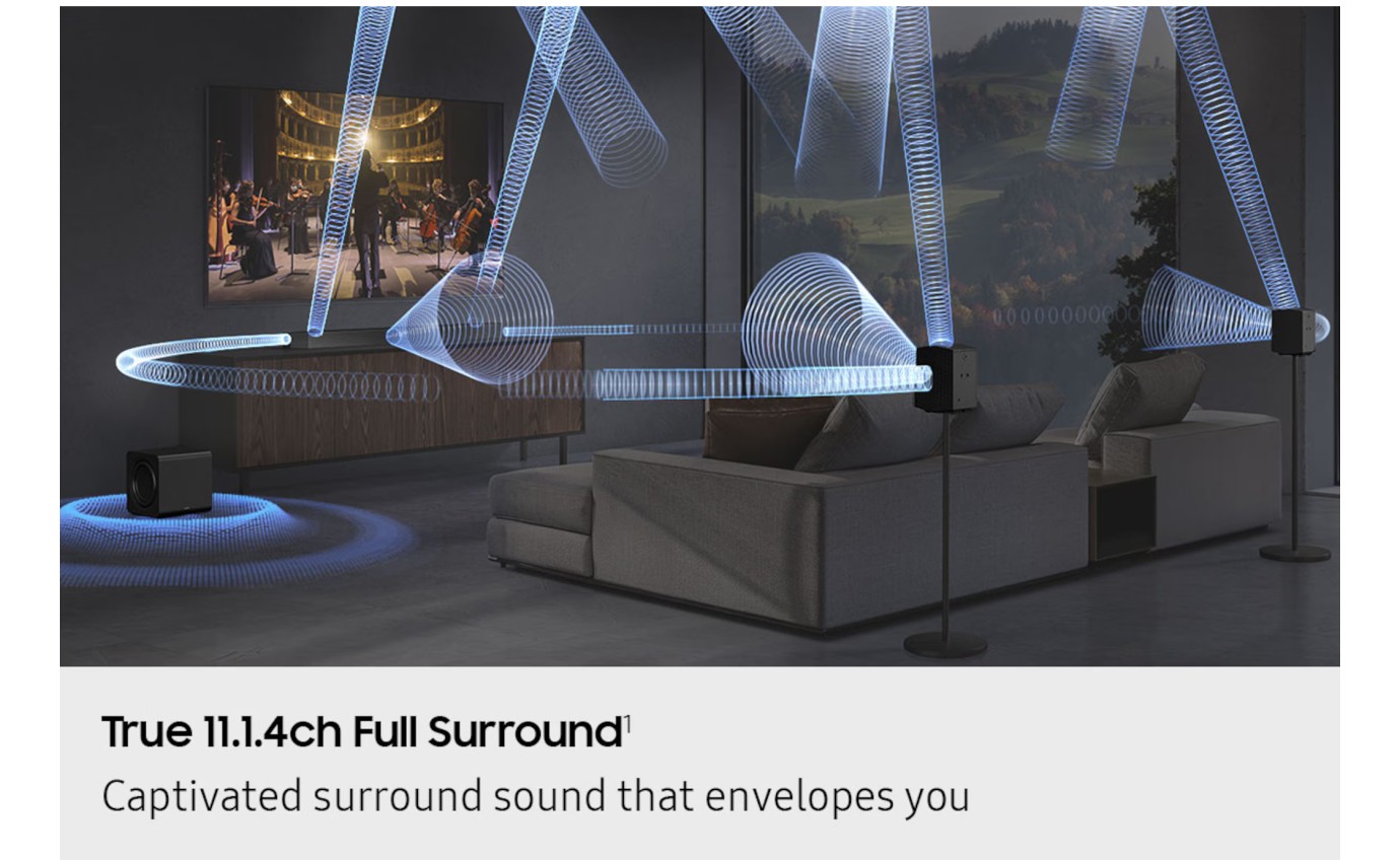 Samsung 11.1.4ch Q-Series Soundbar with Subwoofer & Rear Speakers HWQ990HXY