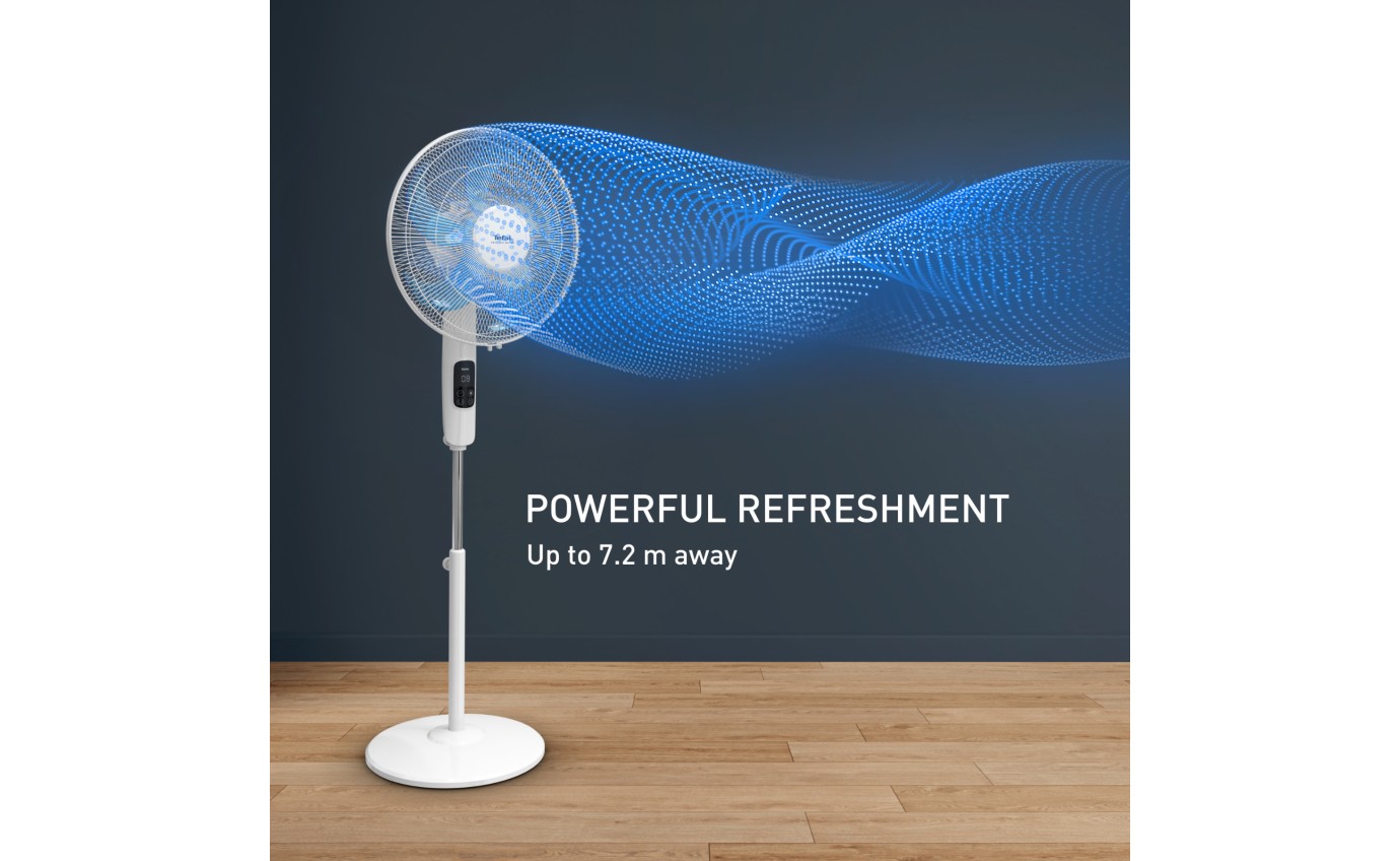 Tefal Turbo Silence Eco Pedestal Fan with Remote VF5450