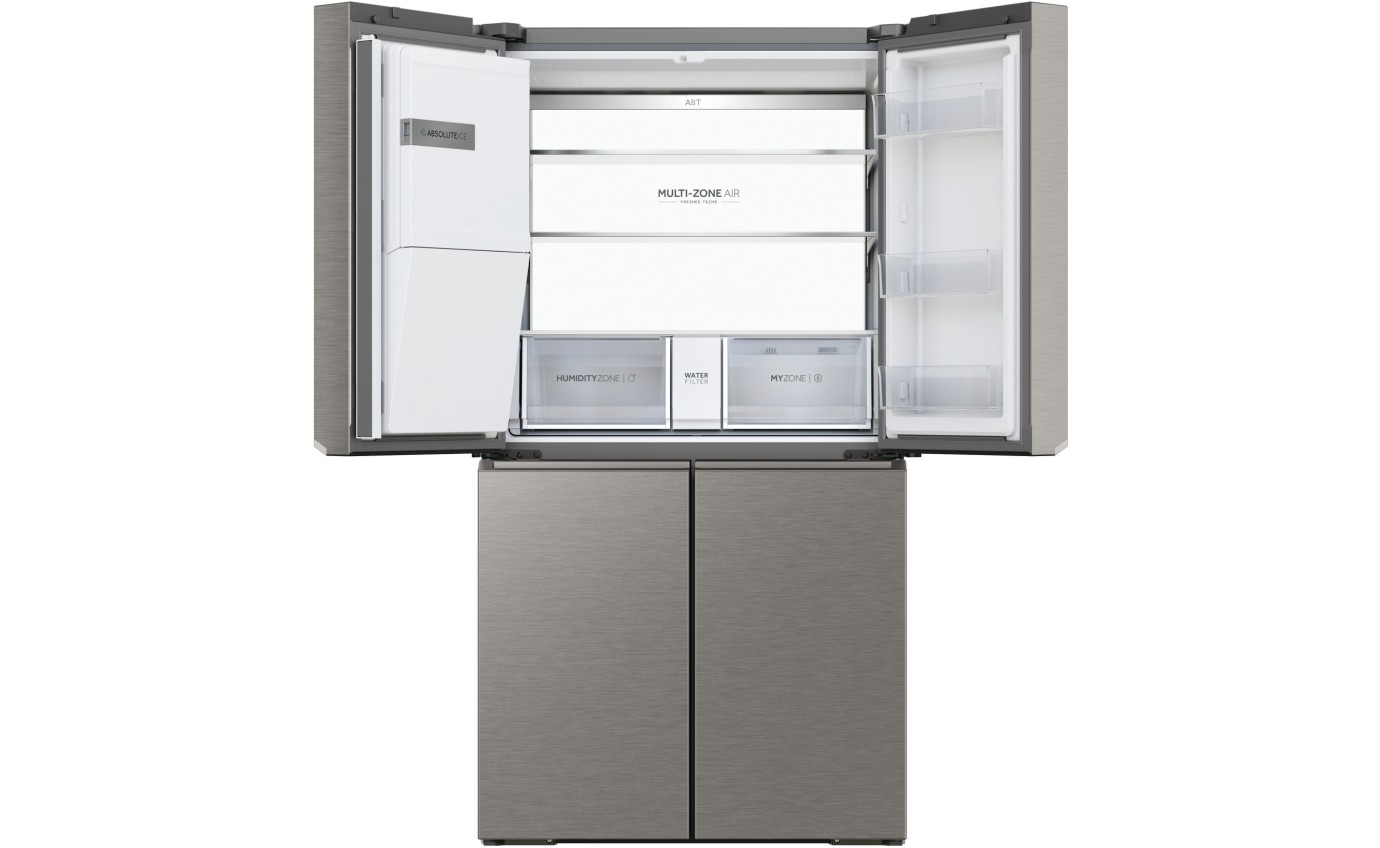 Haier 601L 600 Series Quad Door Refrigerator Freezer (Satina) HRF680YZS