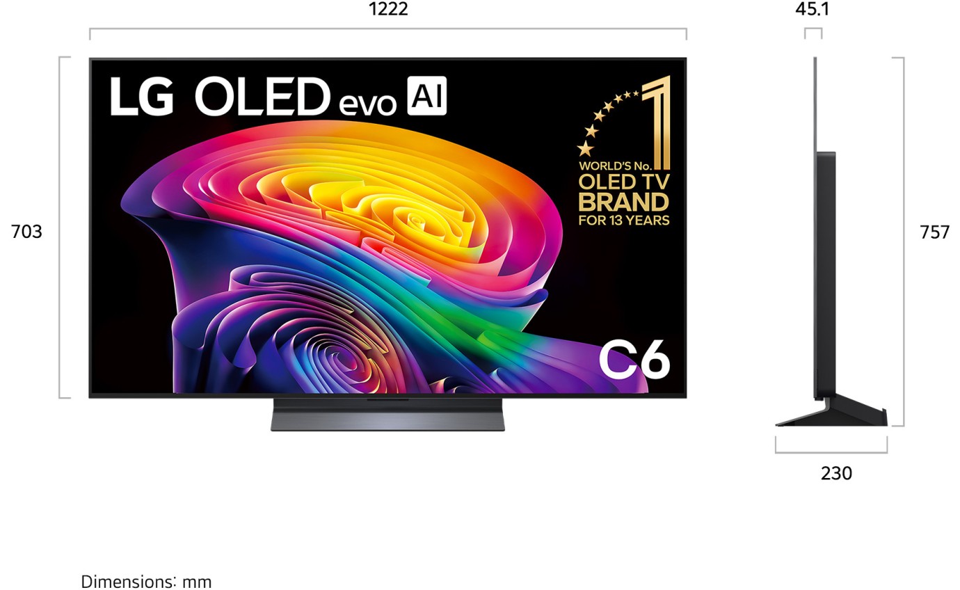 LG 55 inch C6 OLED evo AI 4K Smart TV OLED55C6PSA