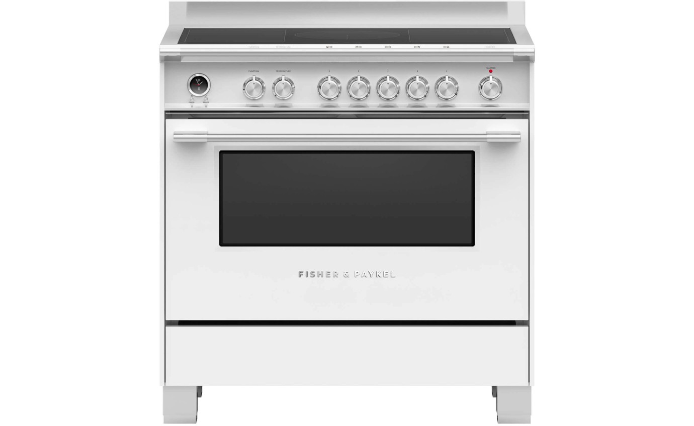 Fisher & Paykel 90cm Series 9 Classic 5 Zone Induction Pyrolytic Cooker, 2 SmartZones OR90SCI6W1