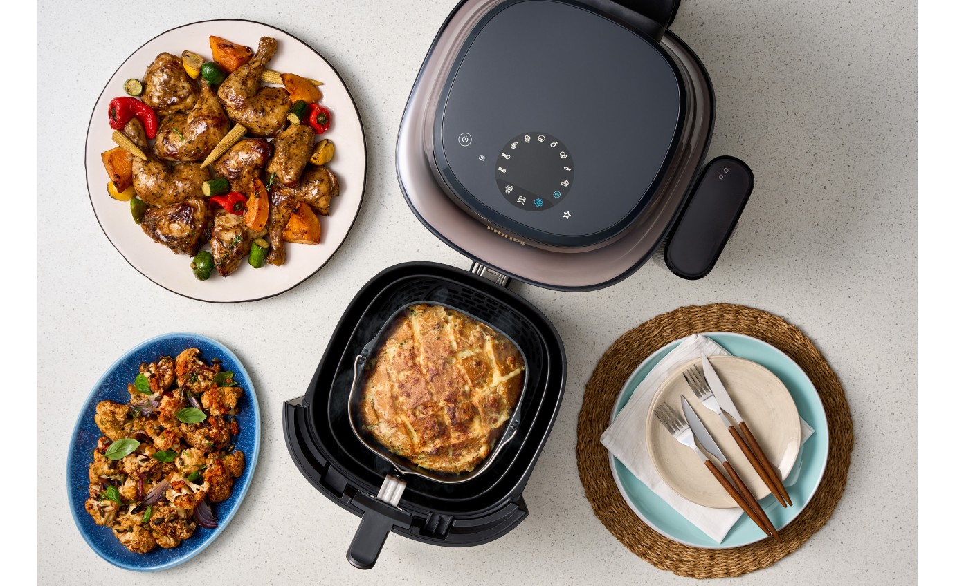 Philips Air Fryer 5000 Series with Steam and Easy Glide Rail 7.2L NA54707