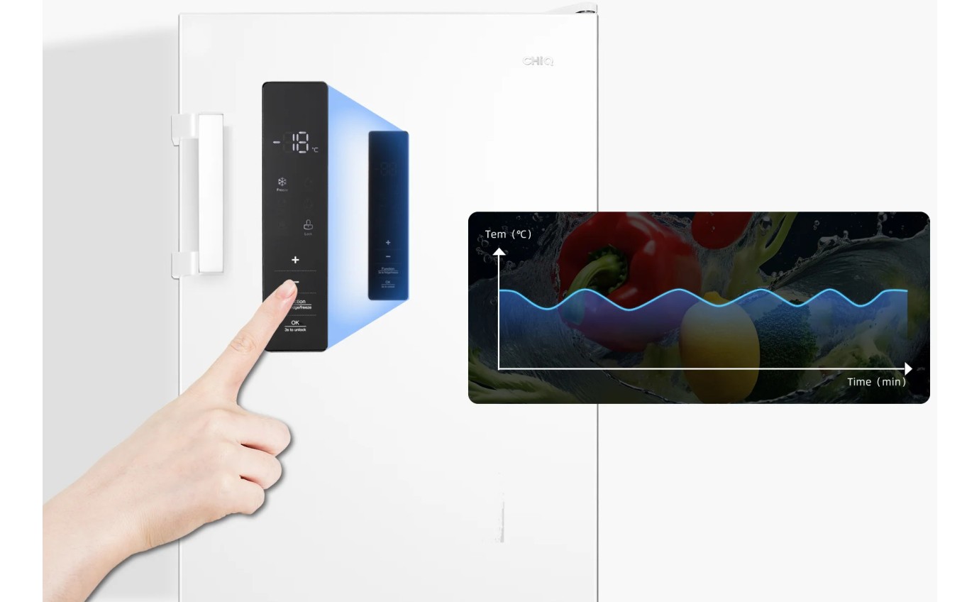 CHiQ 166L Hybrid Upright Freezer (White) CSH166NW