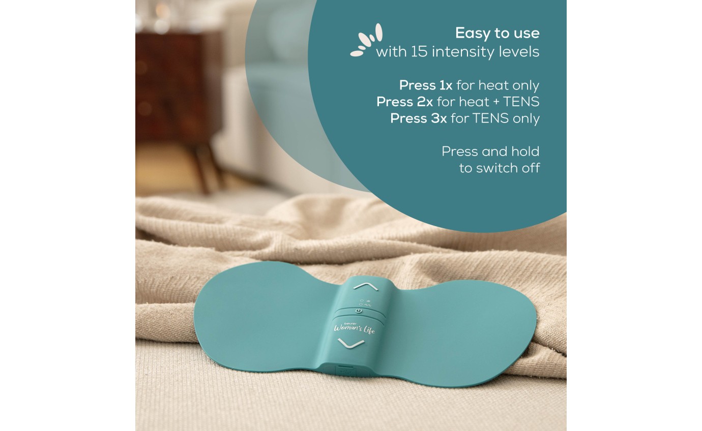 Beurer Menstrual Relax Plus 2-in-1 TENS & Heat Therapy Device EM55