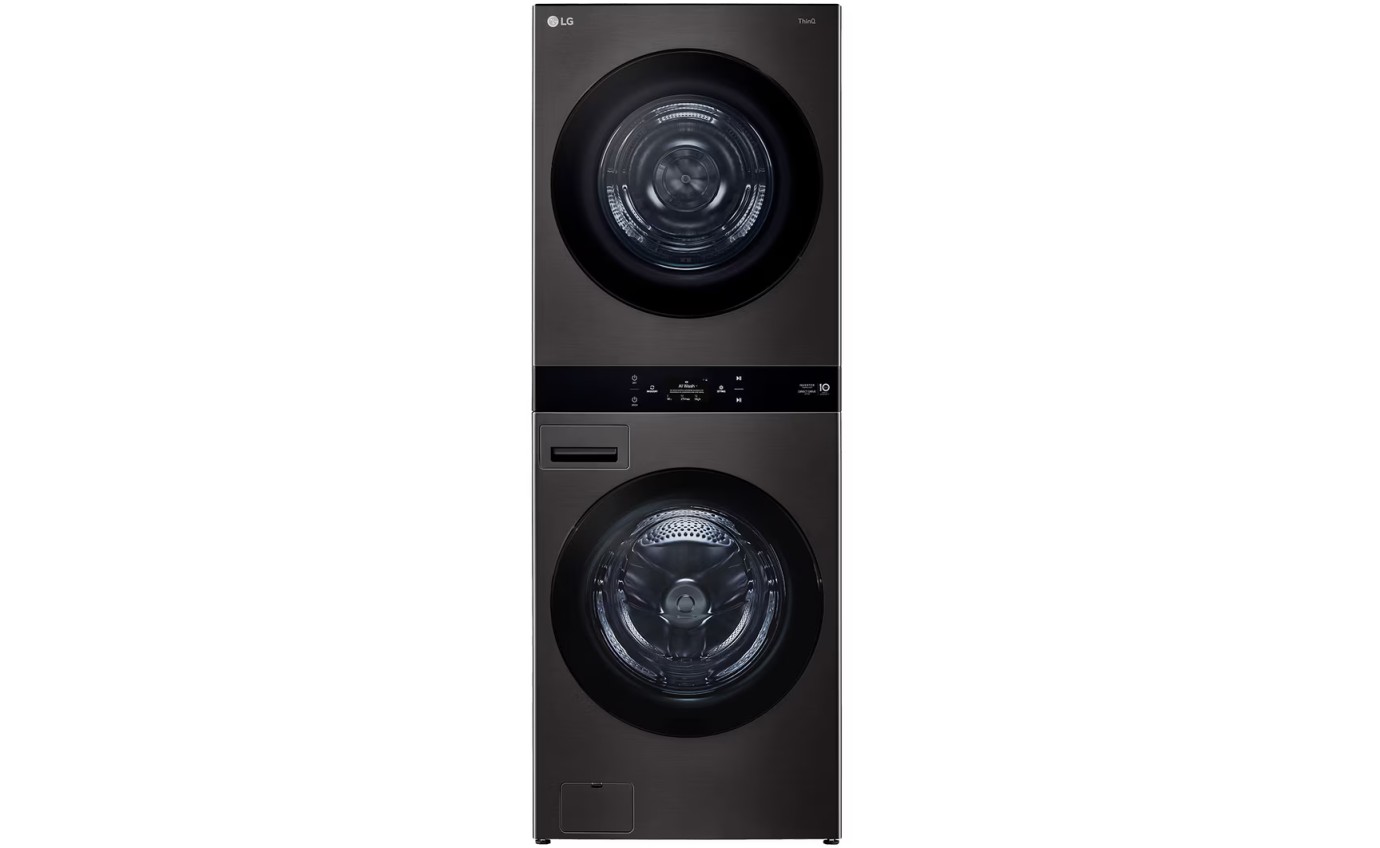 LG 19/10kg WashTower&trade; Stacked Washer Dryer (Black) WWT1910BX