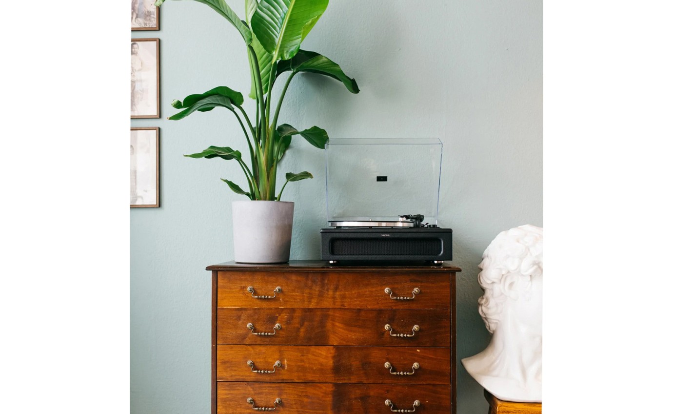 Lenco LS-430 Turntable with 4 Built-in Bluetooth Speakers 50W (Black) LS430BK