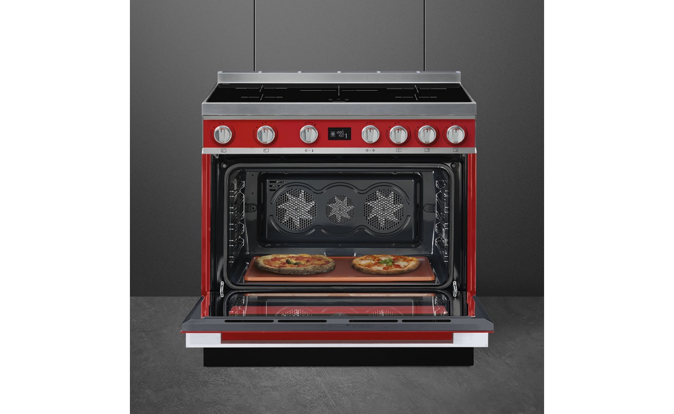 Smeg 90cm Portofino Freestanding Cooker (Red) CPF9IPR