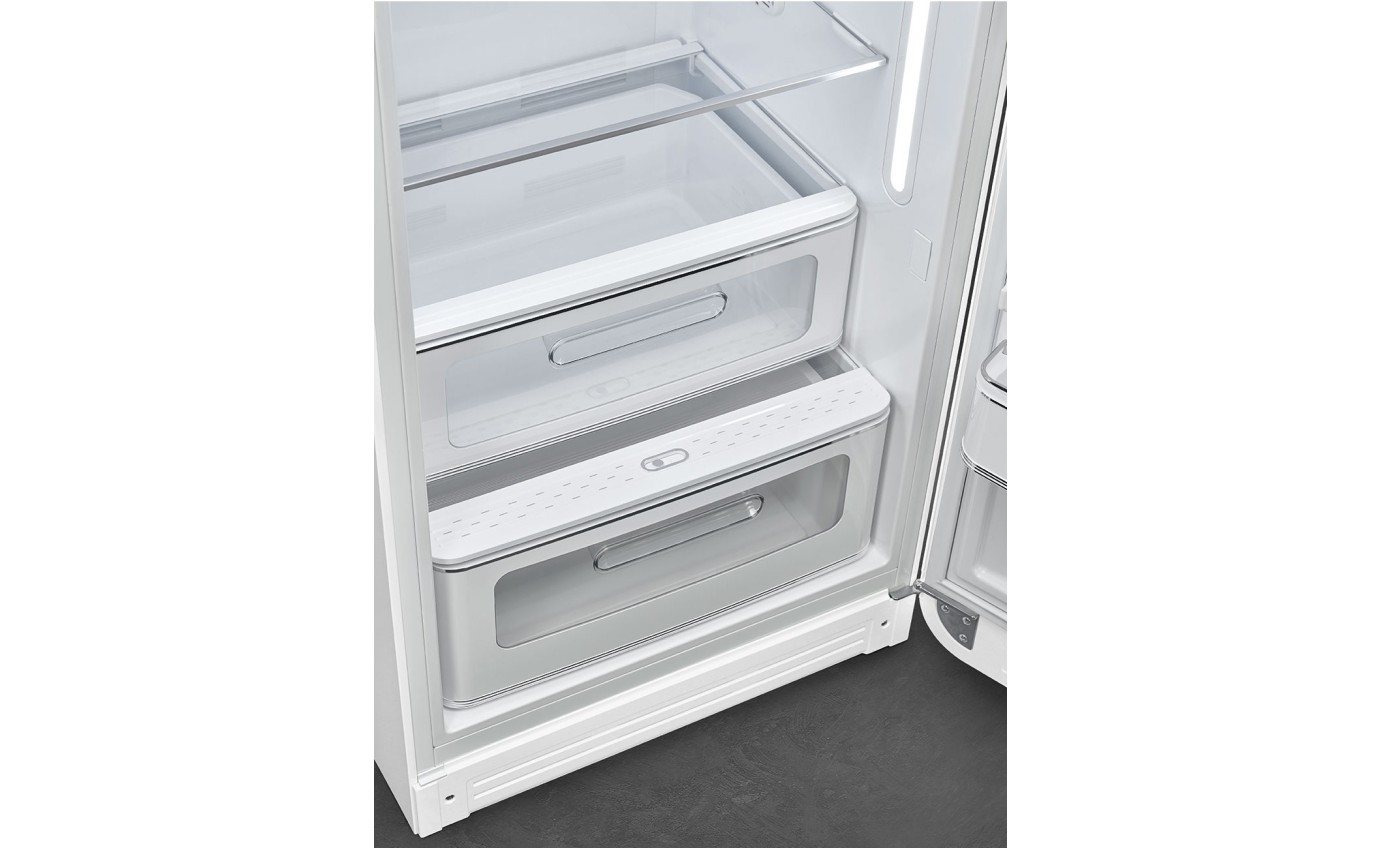 Smeg 270L 50s Style Retro Single Door Fridge (White) FAB28RWH5AU
