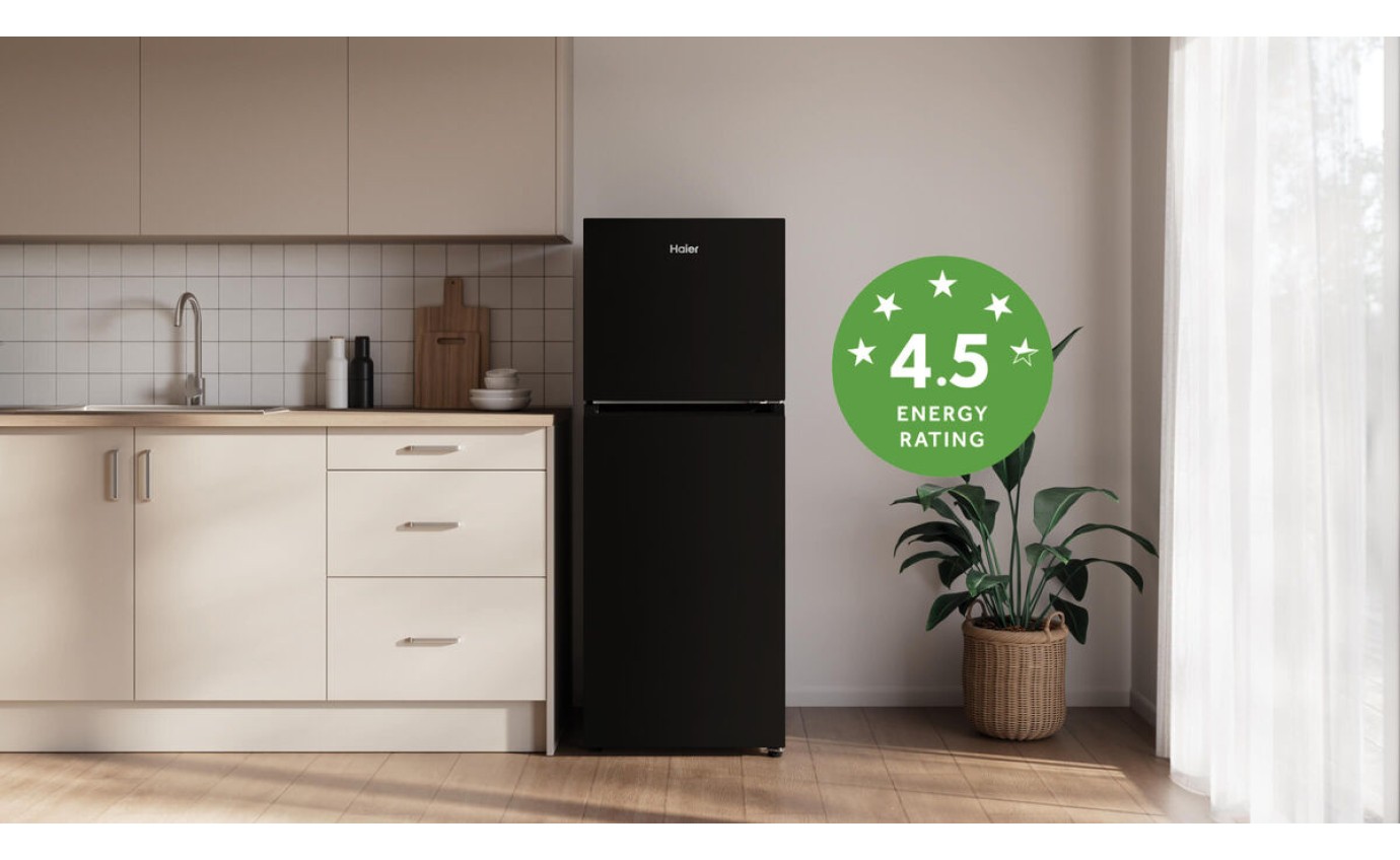 Haier 208L 300 Series Top Mount Refrigerator (Black) HRF210TG