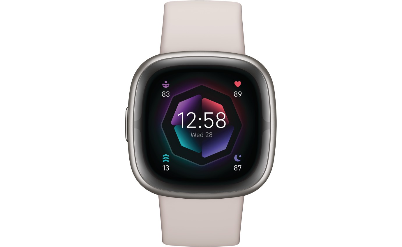 Fitbit Sense 2 Smartwatch (Lunar White/Platinum Aluminium) FB521SRWTFRCJK