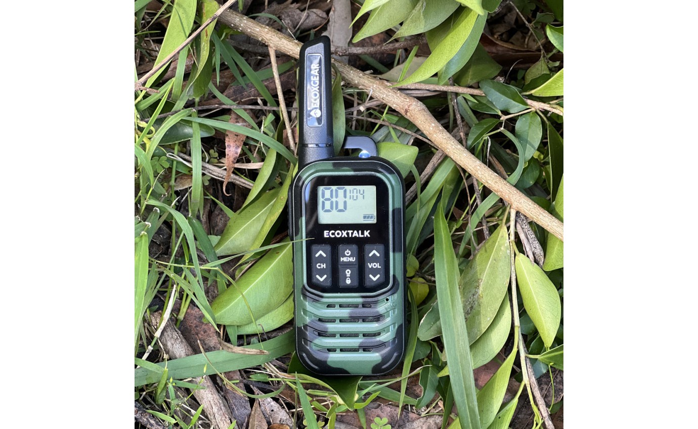 ECOXGEAR ECOXTALK EXG50 0.5W 3km Compact Handheld UHF Radio (Twin Pack) EXG502PKC