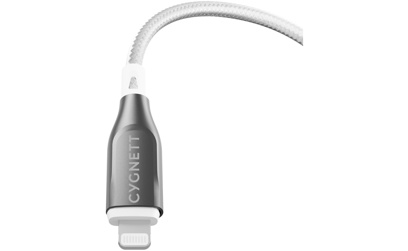 Cygnett Armoured Lightning to USB-A Cable 1m (White) 11901317427