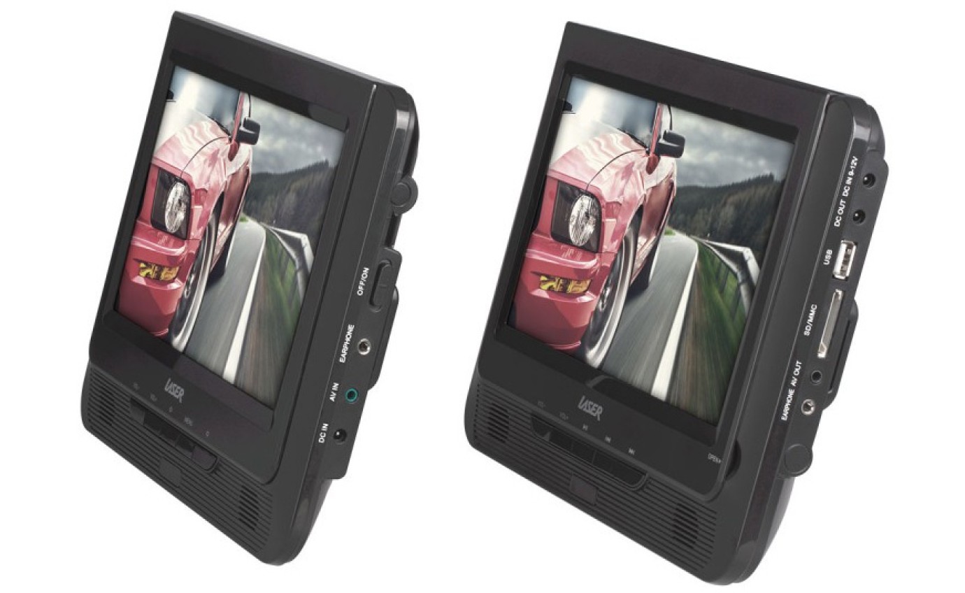 Laser 9 inch Dual Screen Car DVD Player DVDPT9DUALD
