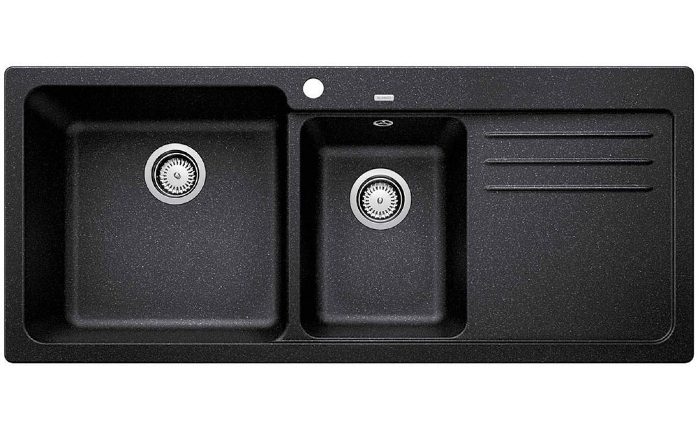 Blanco Double Bowl Sink with Drainer - Rock Grey NAYA8SGK5