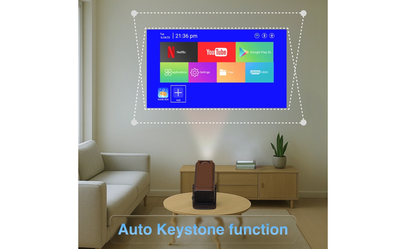 Laser Smart Retro Gaming Projector with Dual Controllers PJGH803B168