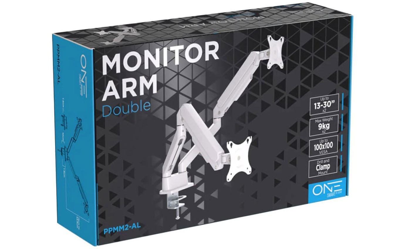 One Products Double Monitor Arm PPMM2AL