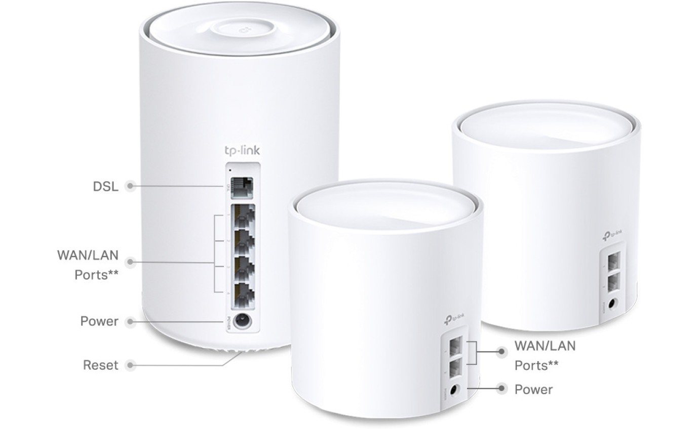 TP-Link Deco X50 AX3000 VDSL Whole Home Mesh WiFi 6 Router (3 Pack) DECOX50DSL3PACK
