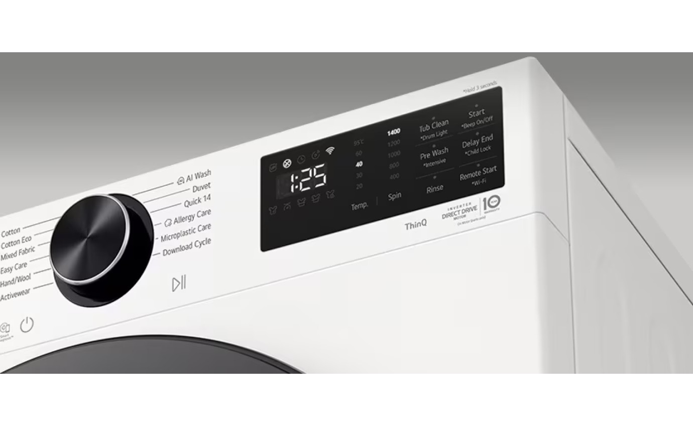 LG 9kg Series 3 AI Wash Front Load Washing Machine WX31409W