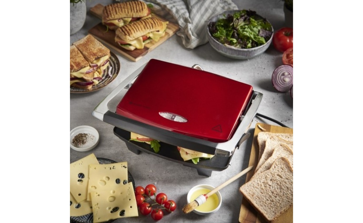 Russell Hobbs 4 Slice Sandwich Press (Gloss Red) RHSP801RED