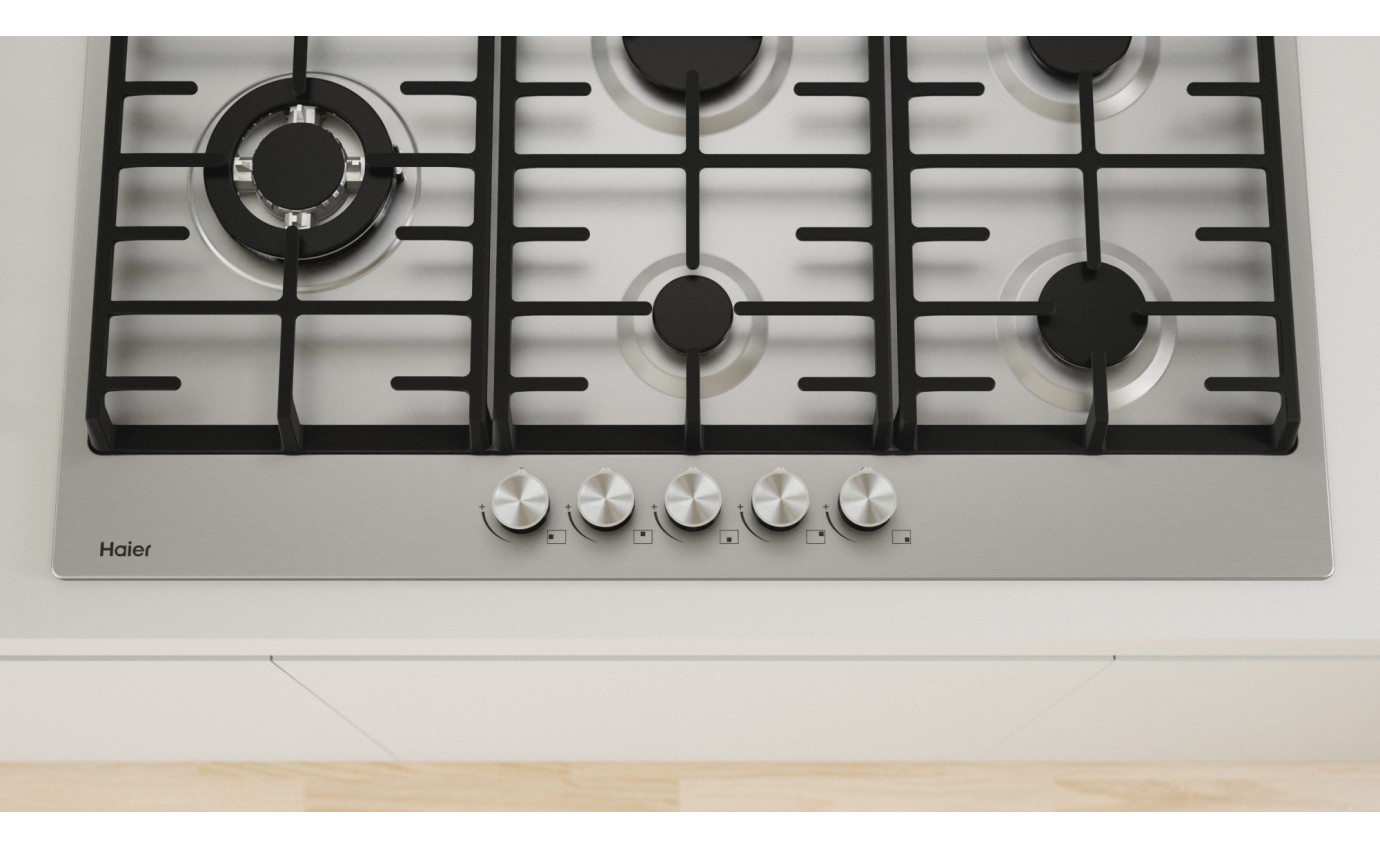 Haier 90cm Gas on Steel Cooktop HCG905WFCX3