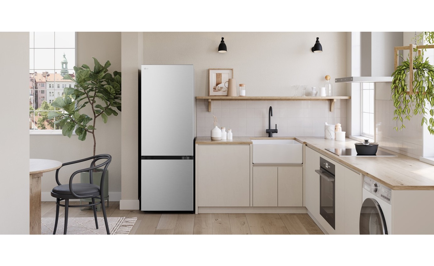LG 335L Bottom Mount Fridge (Stainless Finish) GBB300PL