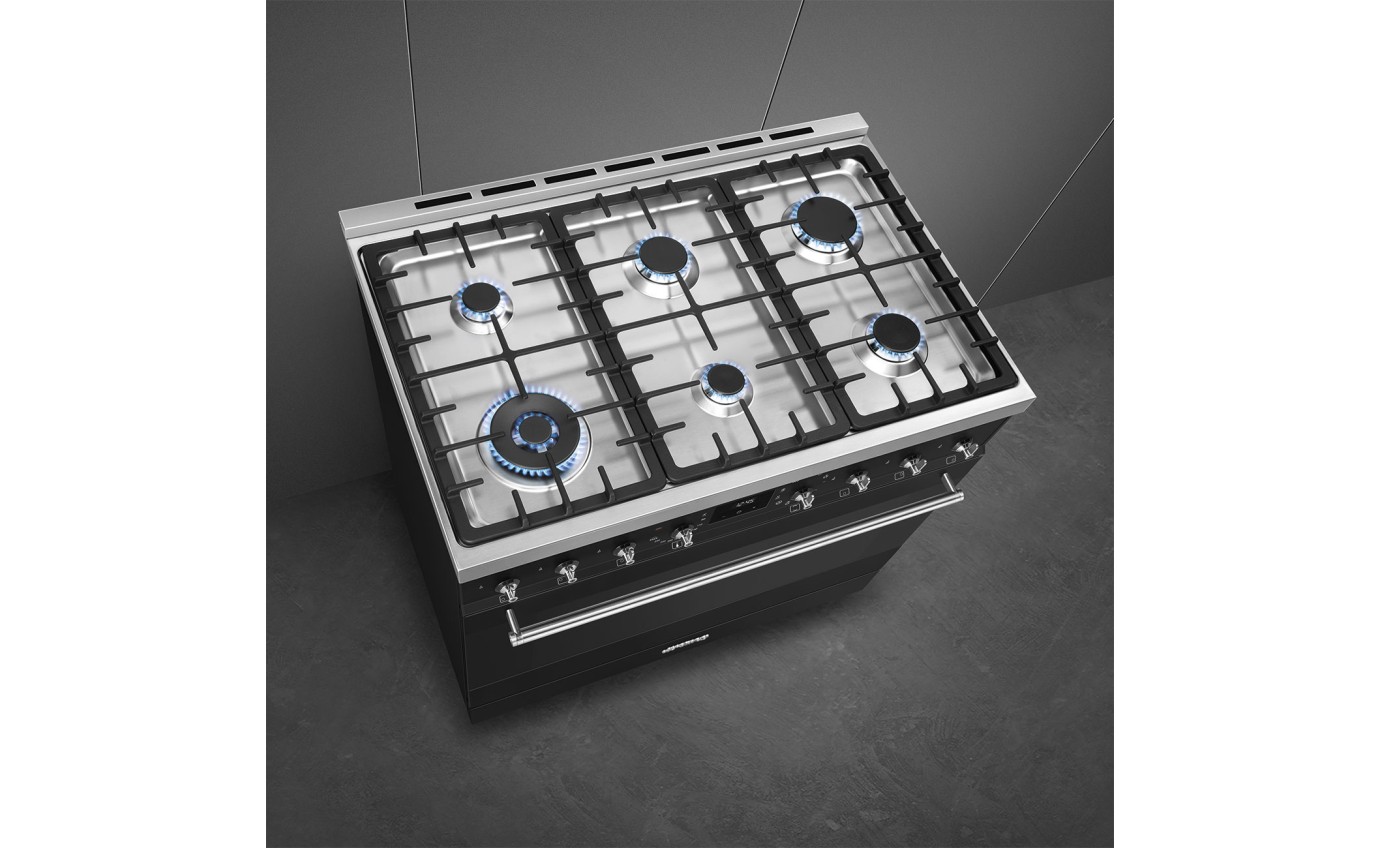 Smeg 90cm Dual Fuel Freestanding Oven CSP9GMMBA2