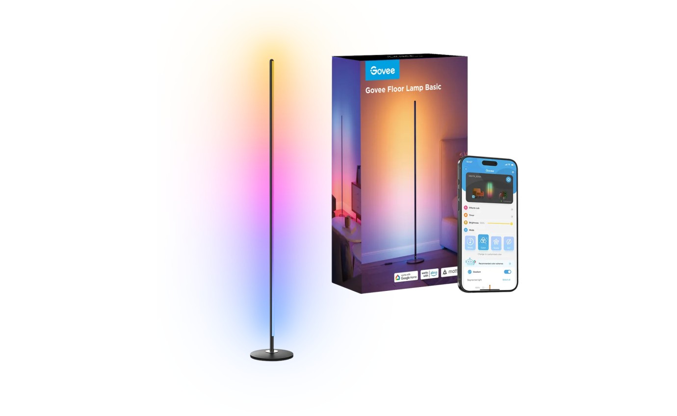 Govee RGBICW Corner Floor Lamp (Matter) H8076E13