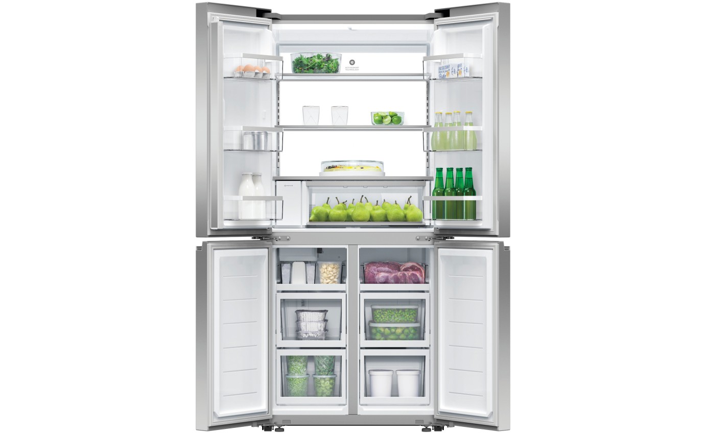 Fisher & Paykel 498L Series 7 Quad Door Refrigerator Freezer, Ice & Water RF500QNUX1