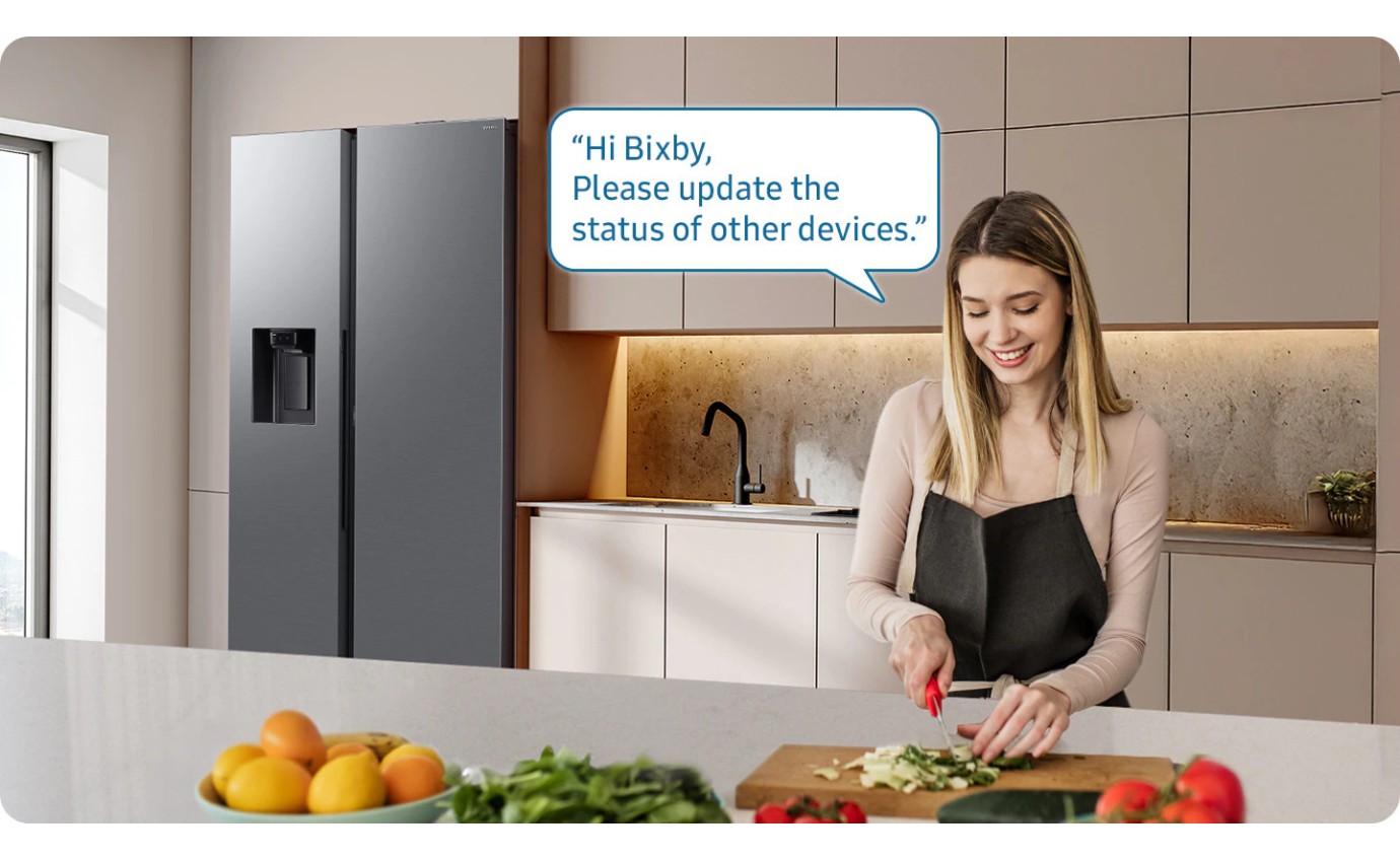 Samsung 634L Smart Side By Side Fridge (Dark Stainless Steel) SRS6300B