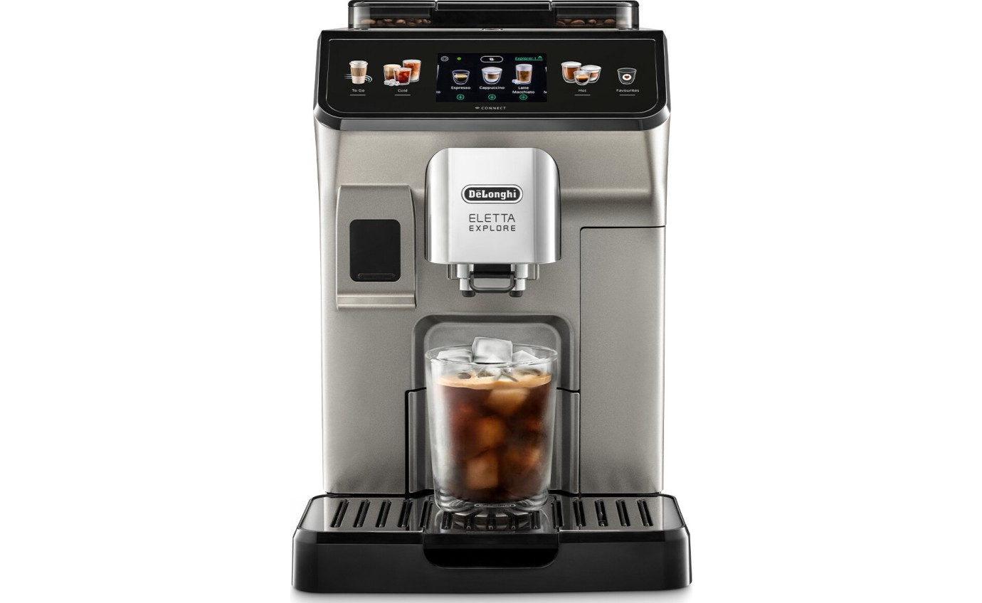 DeLonghi Eletta Explore Titanium Coffee Machine ECAM45086T