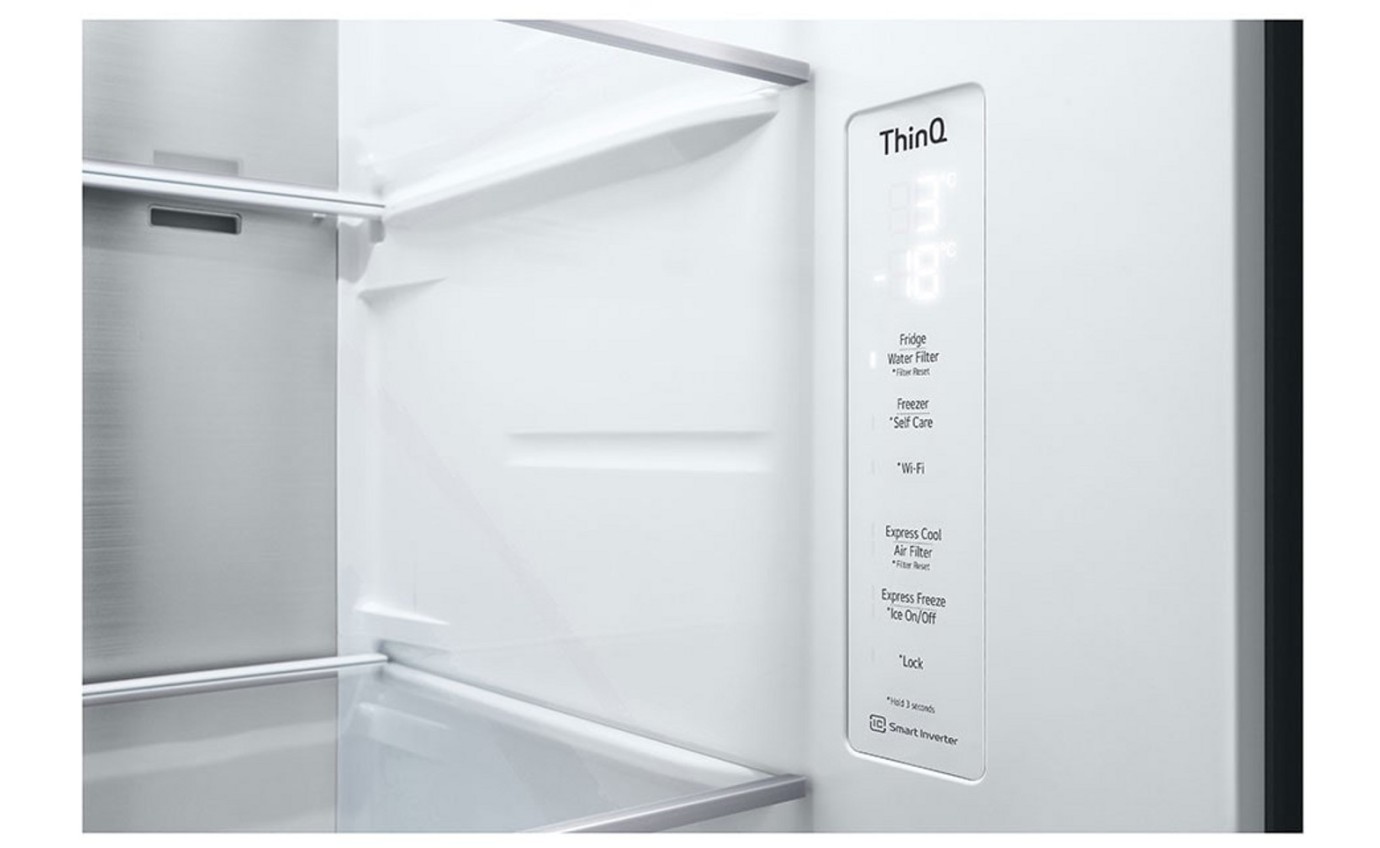 LG 635L Side by Side Fridge (Stainless Steel) GSL600PL