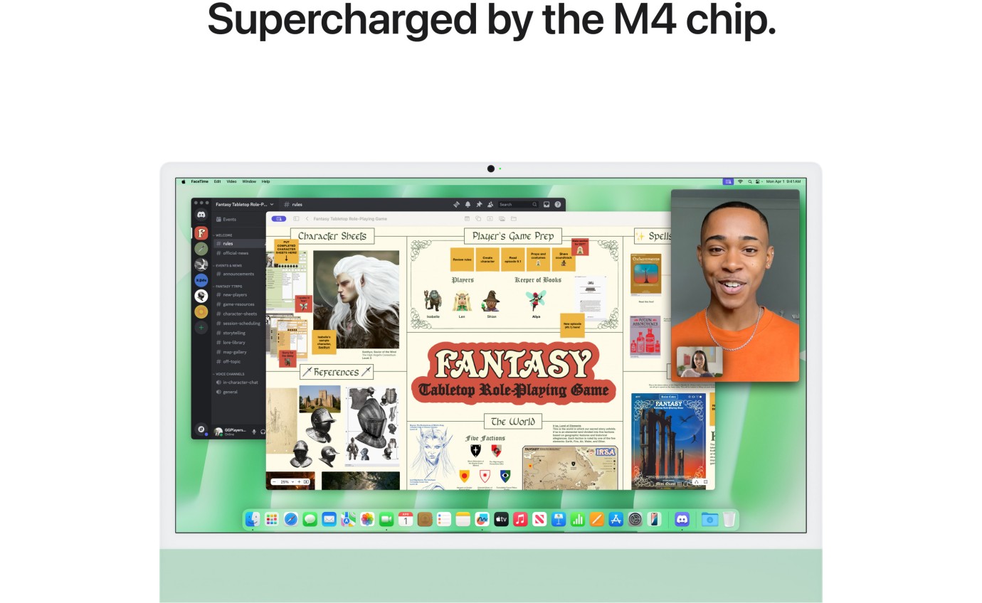 Apple iMac 24 inch Retina 4.5K M4 Chip 10-Core CPU 10-Core GPU 24GB RAM 512GB (Green) MD2Q4XA