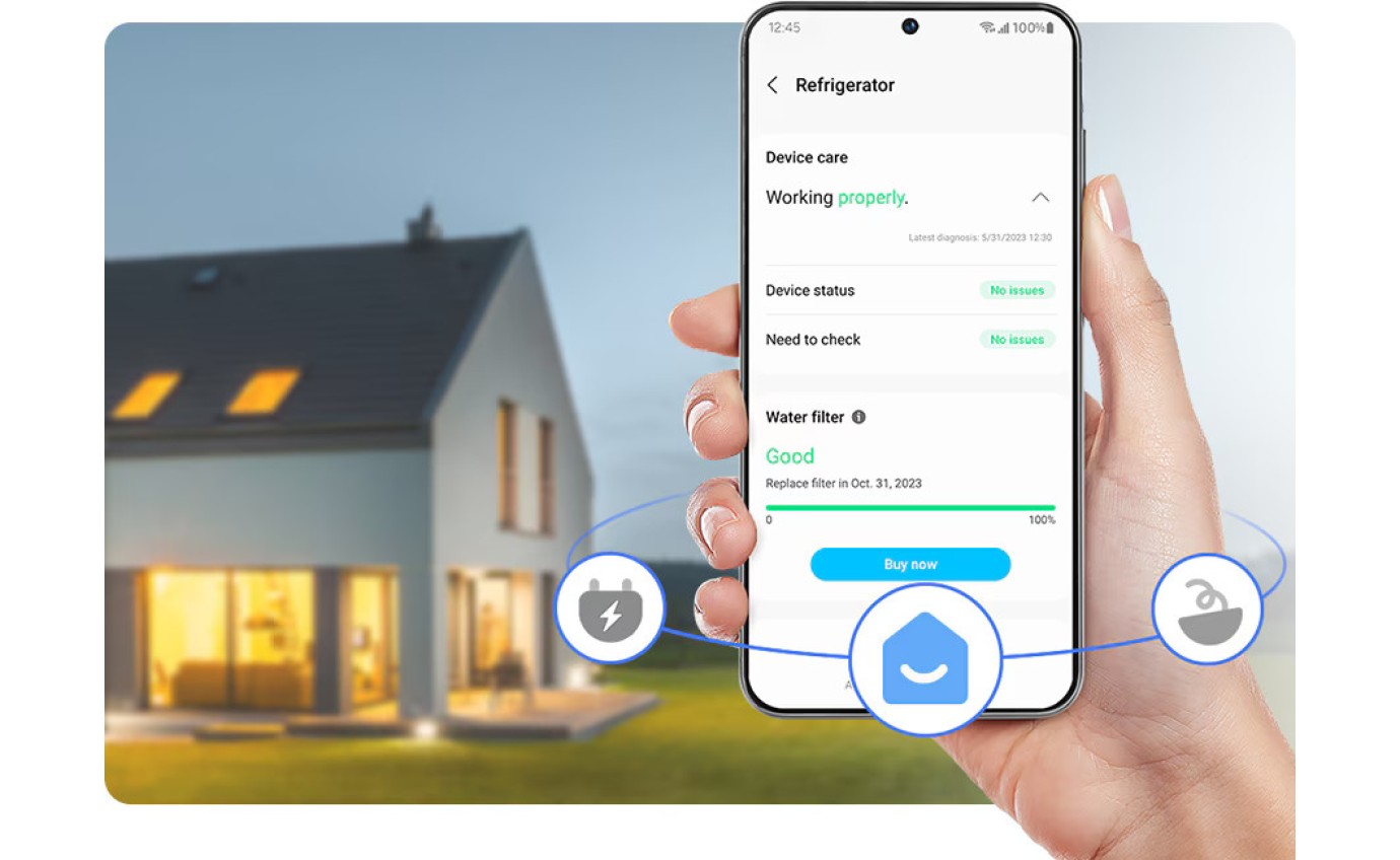 Samsung 655L Smart Side By Side Fridge (Silver) SRS6100S