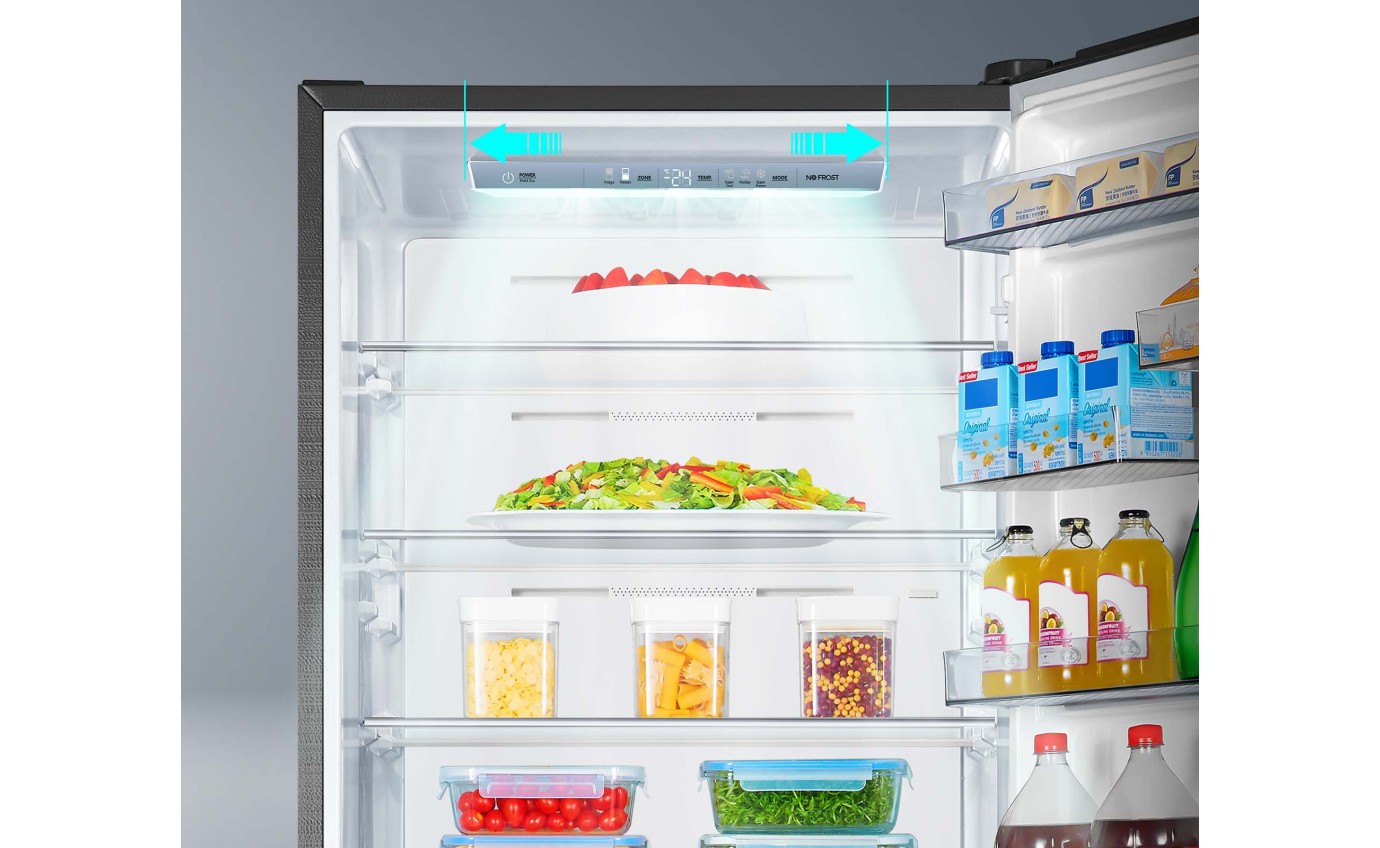 Hisense 417L PureFlat Bottom Mount Fridge (Black Steel) HRBM418B