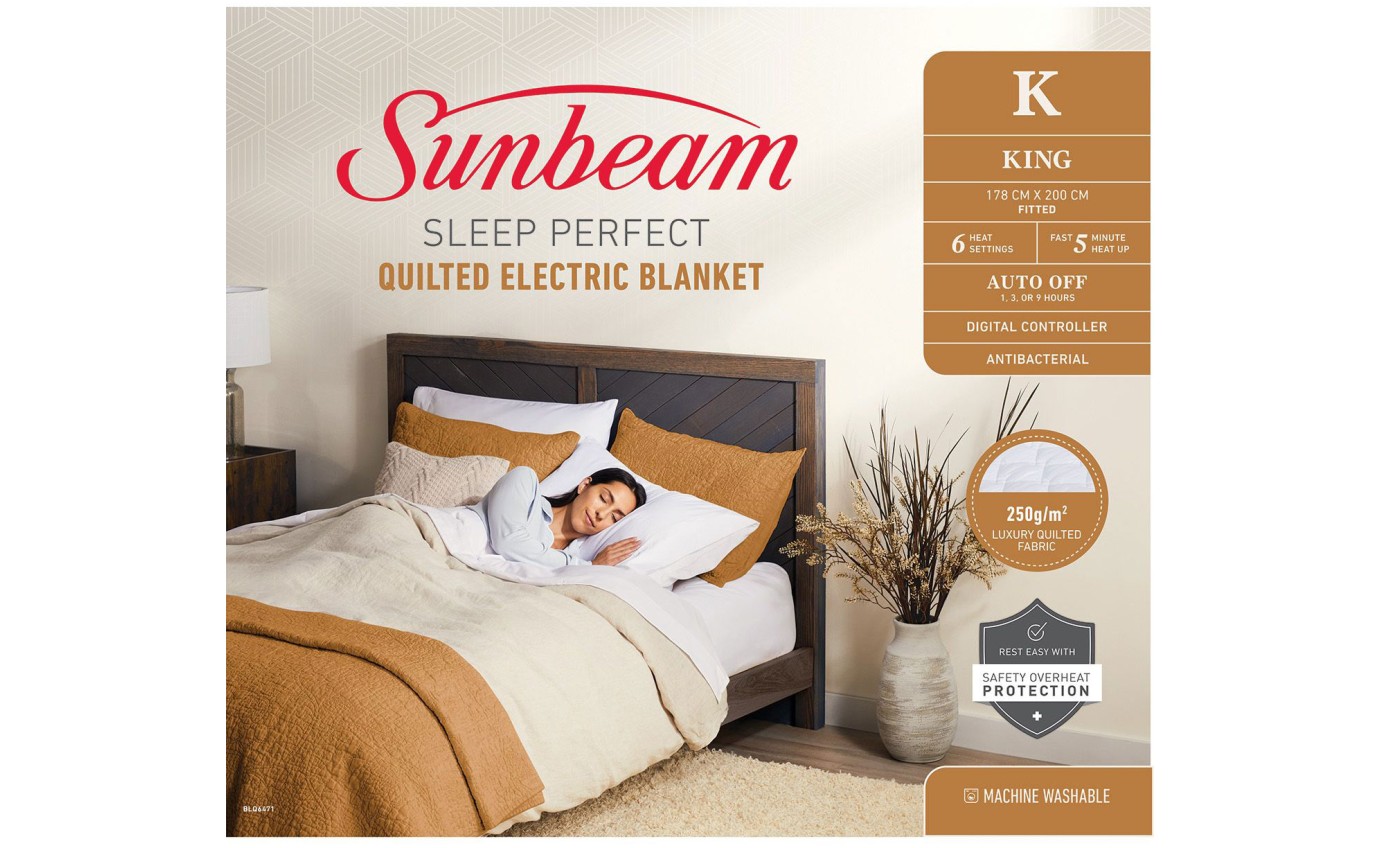 Sunbeam Sleep Perfect Quilted Electric Blanket (King) BLQ6471
