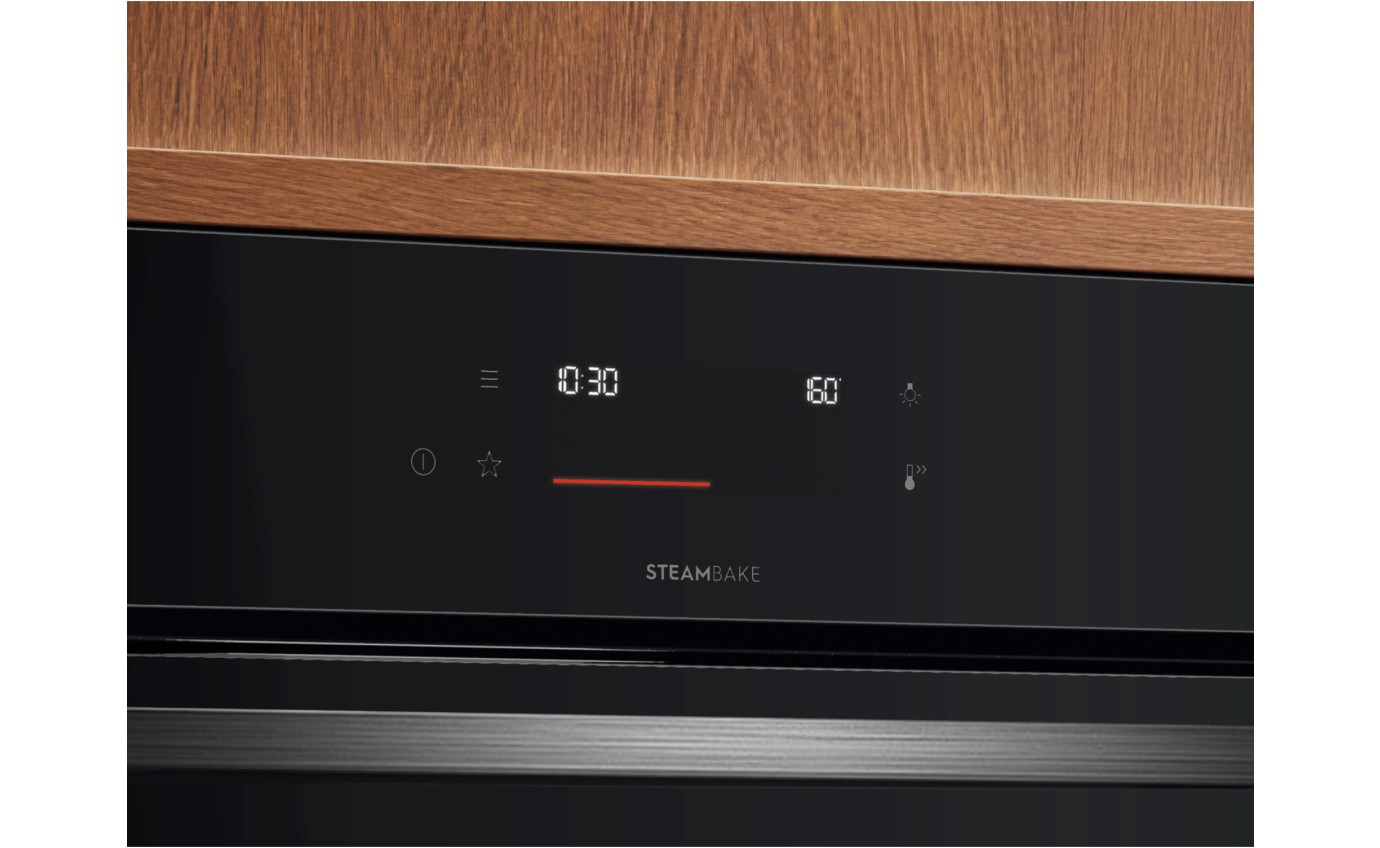 Electrolux 60cm 500 Series Pyrolytic Oven with SteamBake (Black) EVEP6615DF