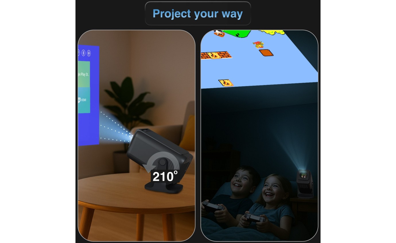 Laser Smart Retro Gaming Projector with Dual Controllers PJGH803B168