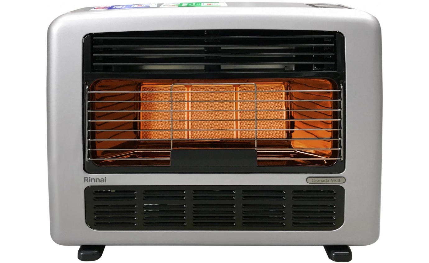 Rinnai 25MJ Granada 252 NG Radiant Convector Gas Heater (Platinum Silver) 252SN2