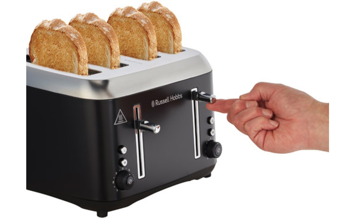Russell Hobbs Addison 4 Slice Toaster (Matte Black) RHT514BLK