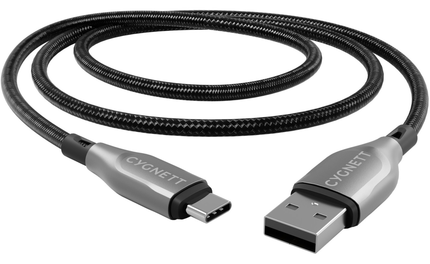 Cygnett Armoured USB-C to USB-A Cable 2m (Black) 11901316109