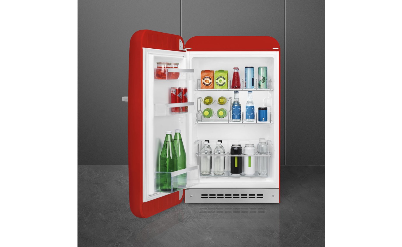 Smeg 135L 50's Style Minibar Refrigerator (Red) FAB10HLRD6