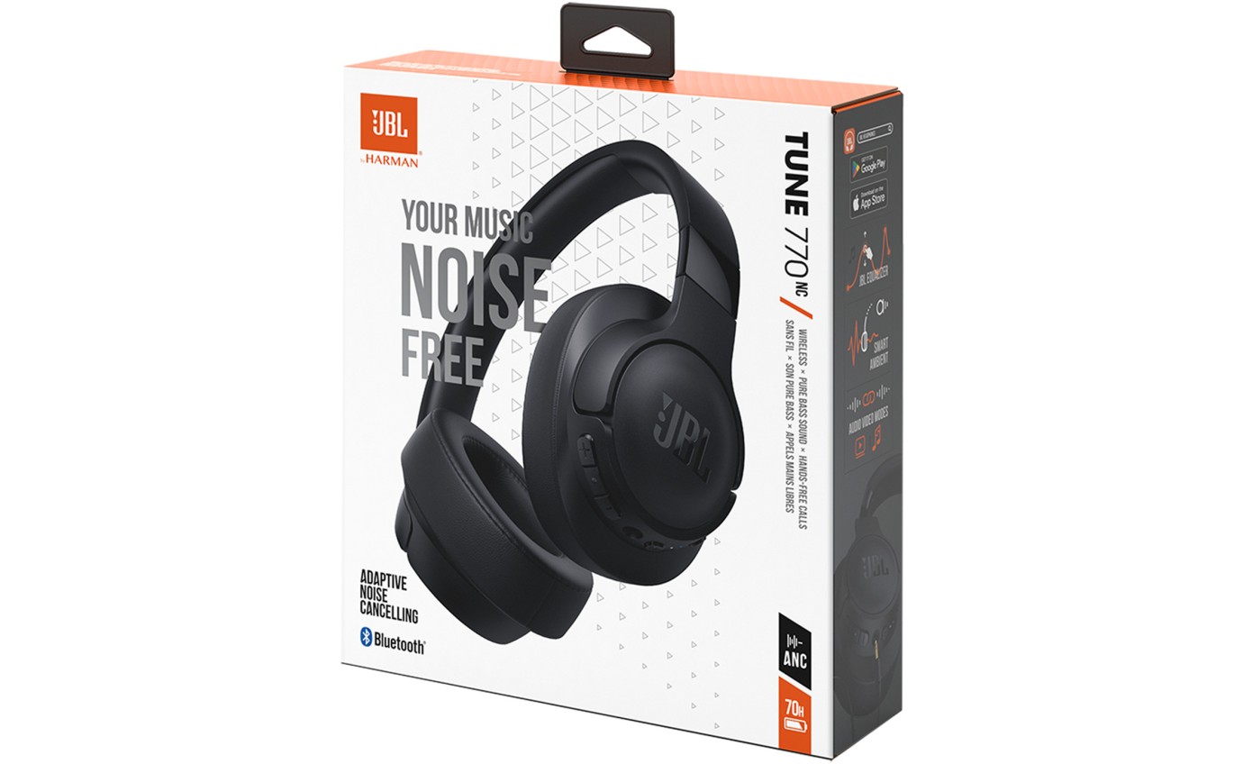 JBL Tune 770NC Noise Cancelling Headphones (Black) JBLT770NCBLK