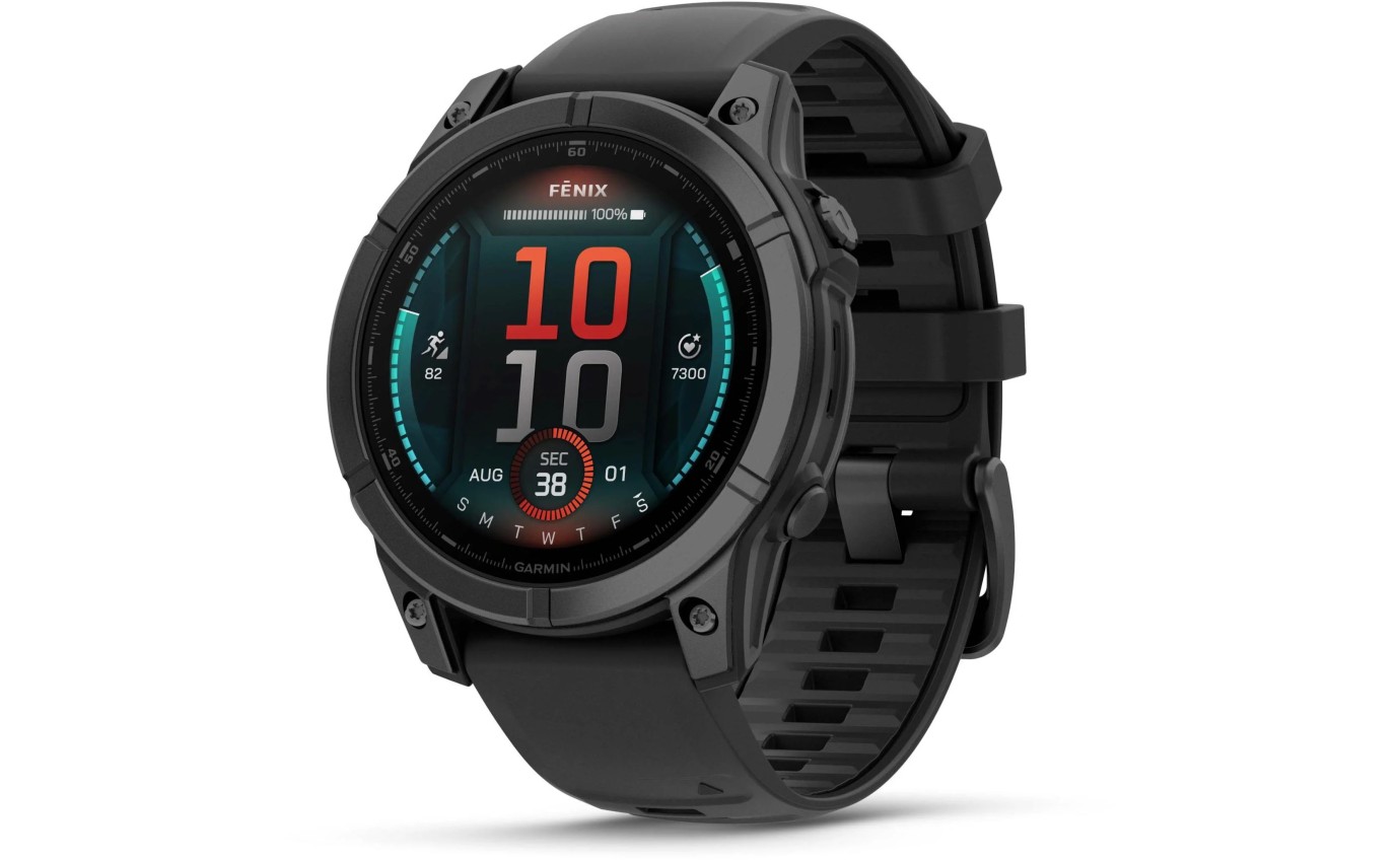 Garmin fenix&reg; E 47mm AMOLED (Slate Grey Steel with Black Silicone Band) 0100302501
