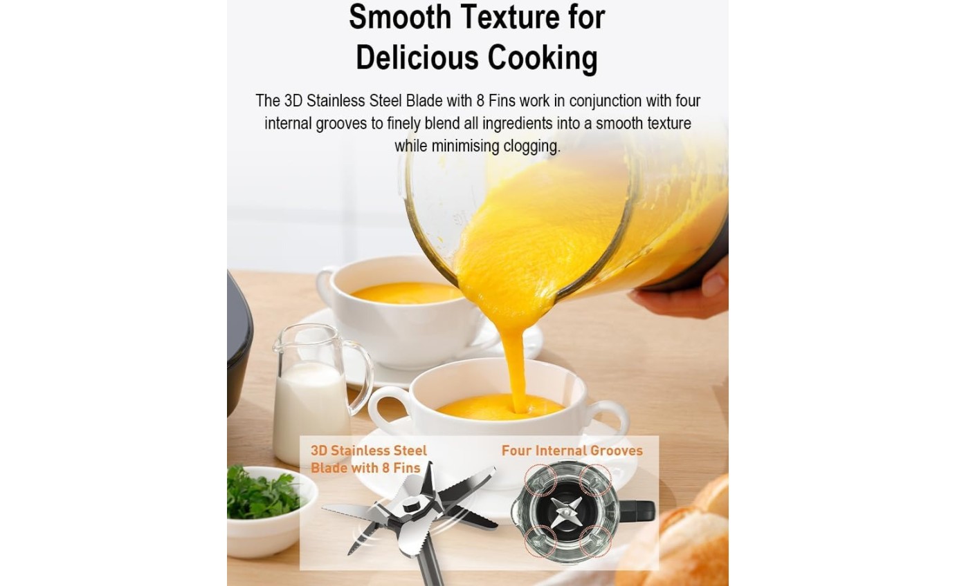 Panasonic All-in-One Hot & Cold Blender with Auto Heat and Blend Cooking Programs MXHG6401KST