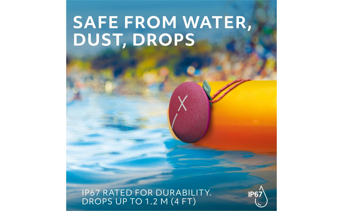 Ultimate Ears MINIROLL Portable Bluetooth Speaker (Calming Pink) 984002036