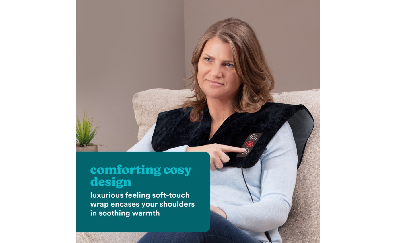 Homedics Comfort Neck & Shoulder Vibration Massager + Heat CMWRP325HAU